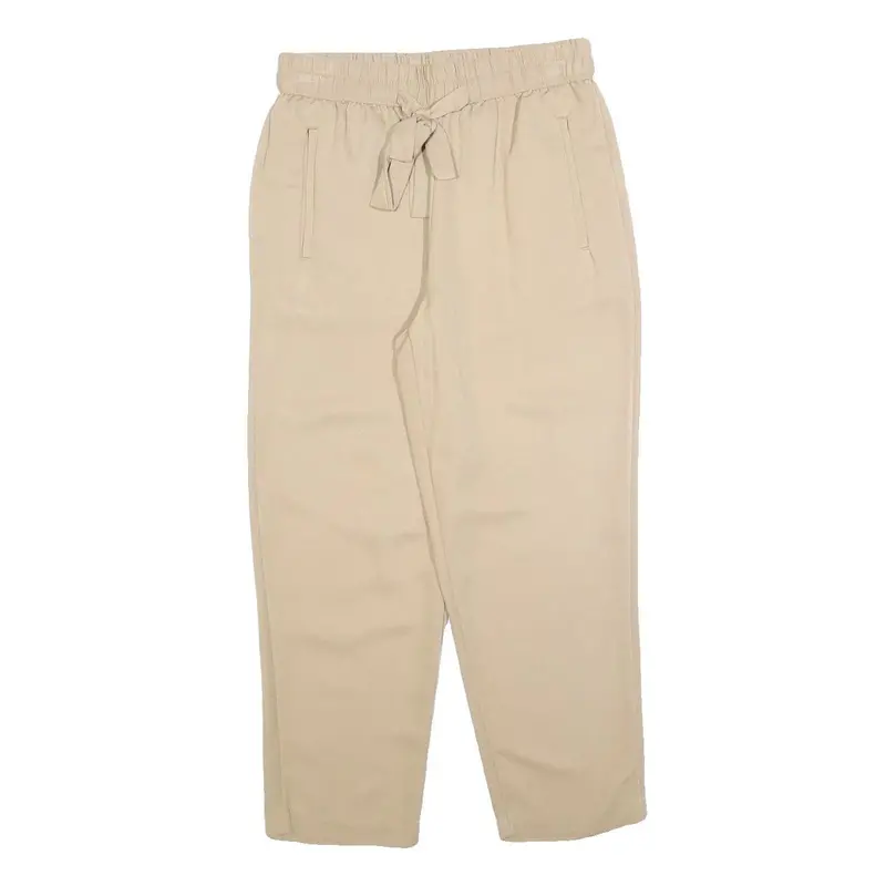 Chicoree Womens Beige Regular Fit Drawstring Trousers W26 L25 Casual Lightweight 1
