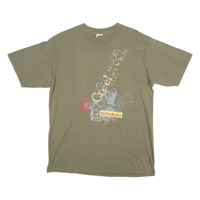 Chihuahua Mens T-Shirt Green L 1