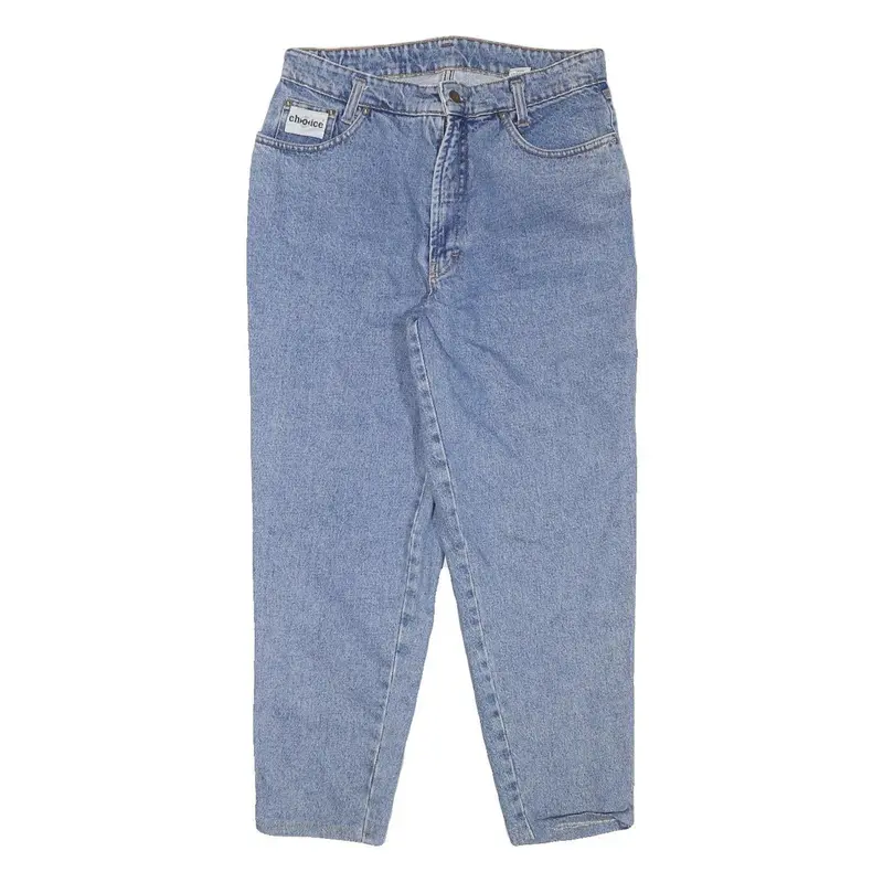 Choice Mens Relaxed Light Blue Denim Jeans W30 L26 Classic Cotton Blend Zip 1