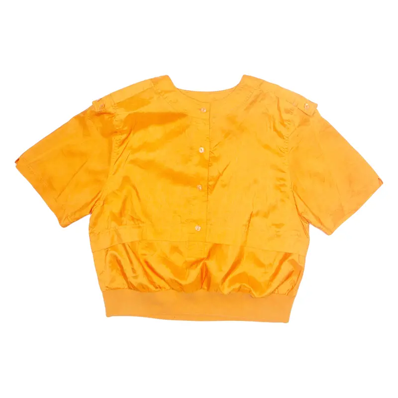 Christie & Jill Womens Blouse Orange Collared M 1