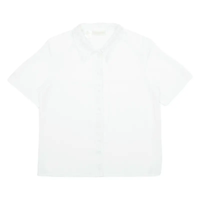 Christie & Jill Womens Shirt White Collared M 1