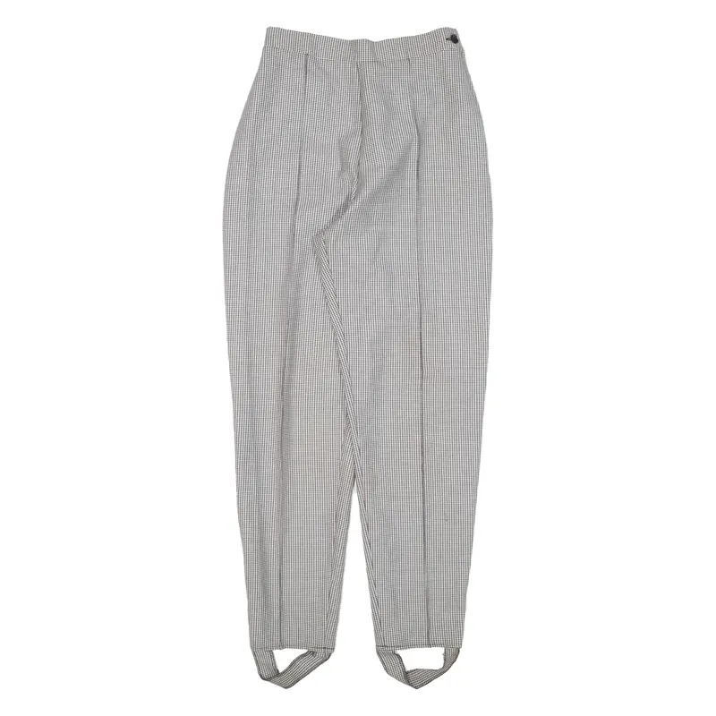 Christine Laure Houndstooth Womens Trousers Grey Regular Tapered Wool W24 L28 1