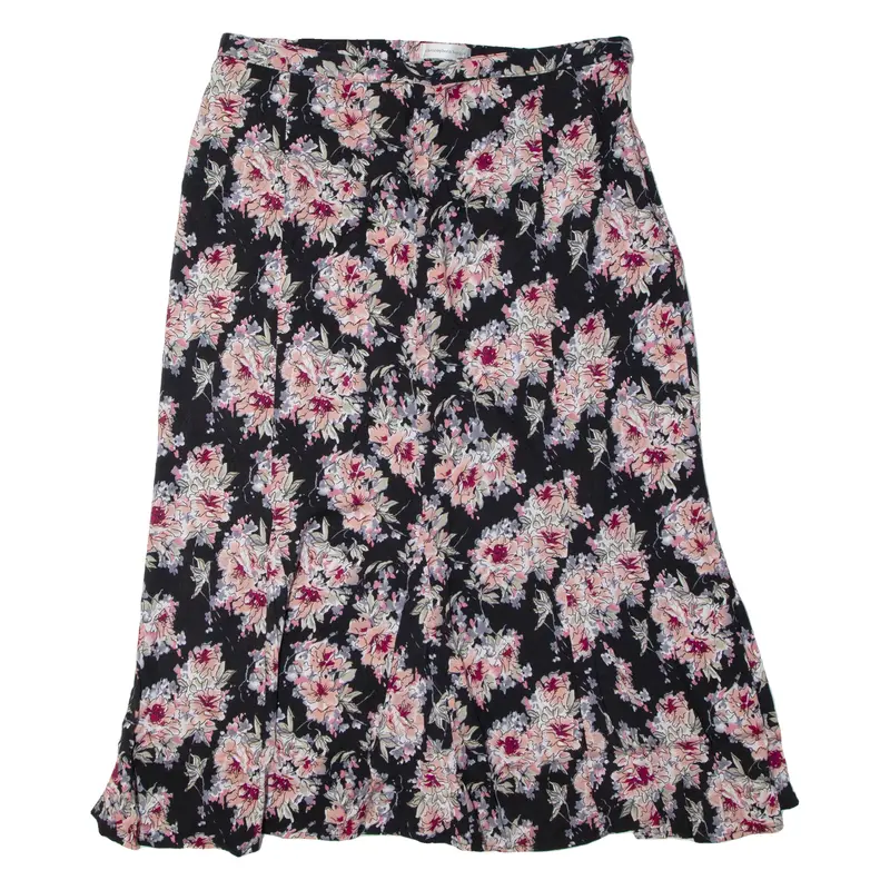 Christopher & Banks Womens Flare Skirt Beige Midi Floral M 1