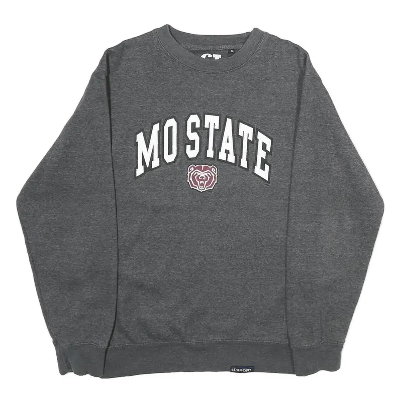 Ci Sport Mens Grey Mo State Crew Neck M Cotton Blend Pullover Sweatshirt 1