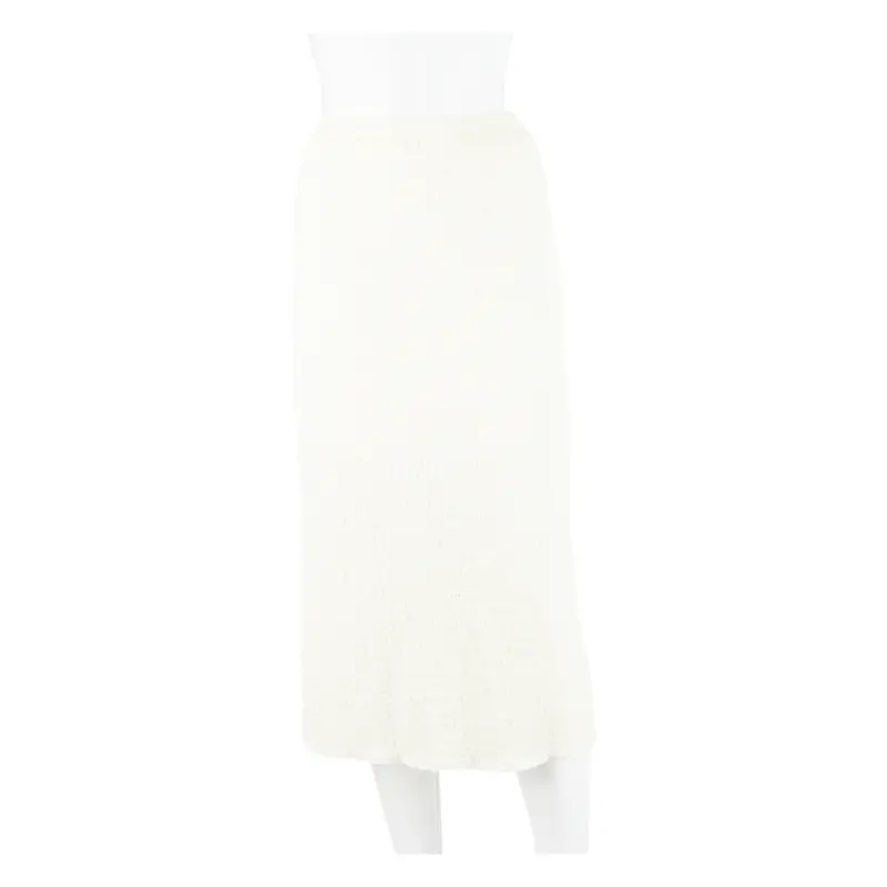 Cider Womens Straight Skirt Cream Midi Xs 1