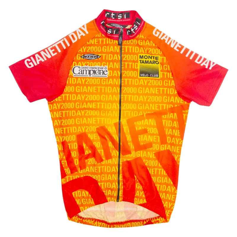 Ciegi Cycling Zip Up Mens Jersey Orange High Neck Xs 1