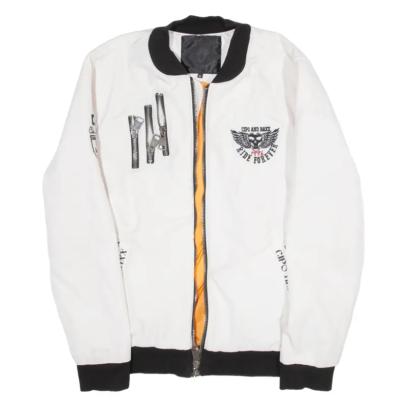 Cipo And Baxx Womens Bomber Jacket White 90S Xl 1