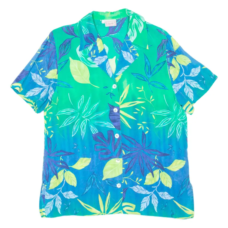 Citylife Mens Hawaiian Shirt Blue Floral S 1