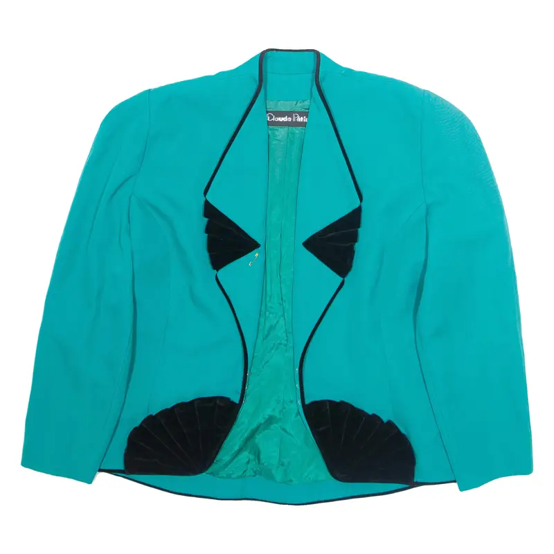 Claude Petin Womens Blazer Jacket Blue L 1