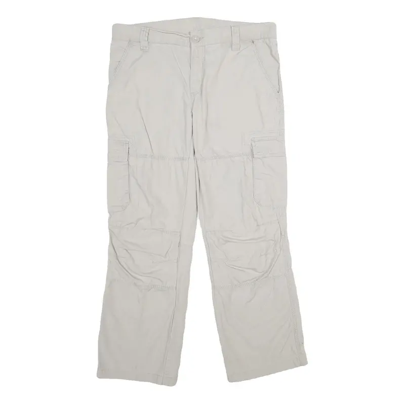 Clockhouse Mens Cotton Beige Regular Fit Straight Leg Trousers W34 L30 Casual 1