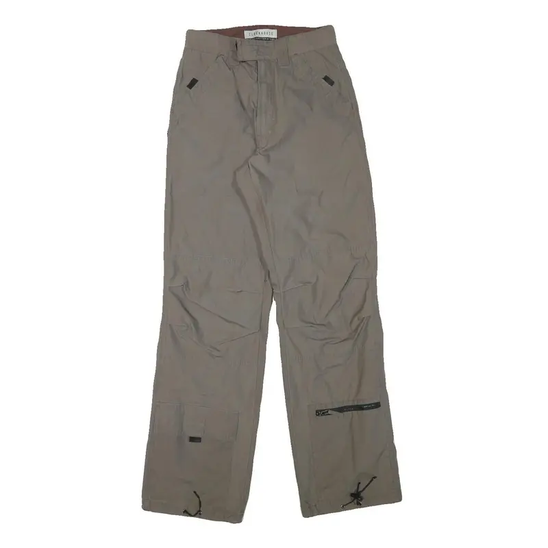 Clockhouse Mens Polyester Blend Beige Relaxed Straight Trousers W26 L31 Casual 1