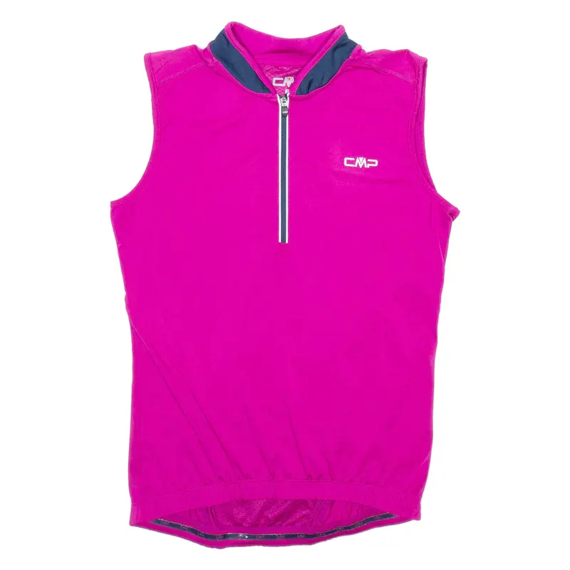 Cmp Cycling Womens Jersey Pink Sleeveless 1/4 Zip Xs 1