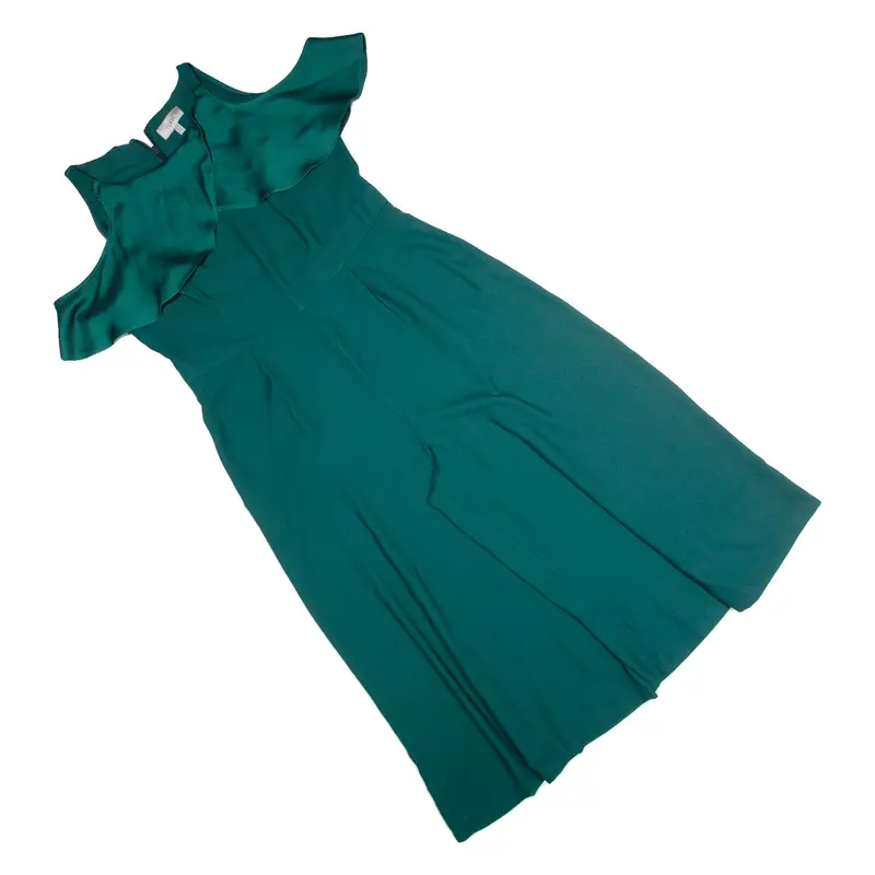 Coast Womens Jumpsuit Green Wide-Leg Uk 18 1