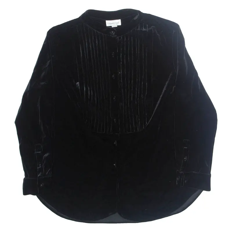 Coldwater Creek Lined Womens Blouse Black Long Sleeve M 1