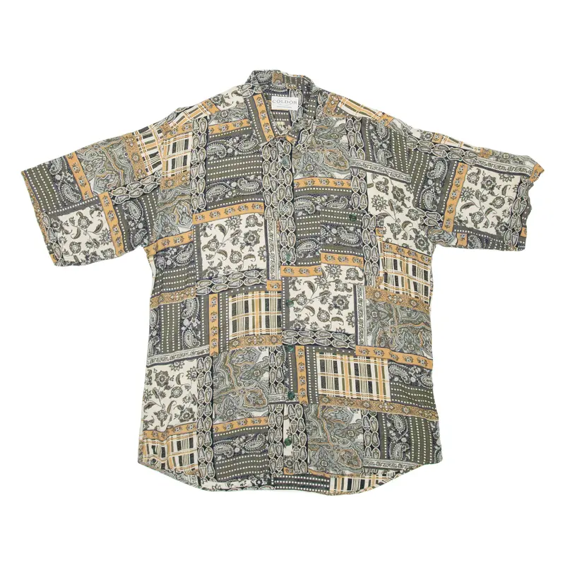 Colodor Mens Shirt Green Paisley L 1