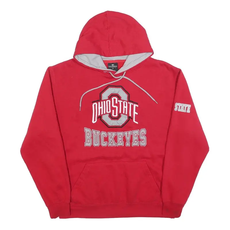Colosseum Mens Red Ohio State Buckeyes Pullover Hoodie M Cotton Blend 1
