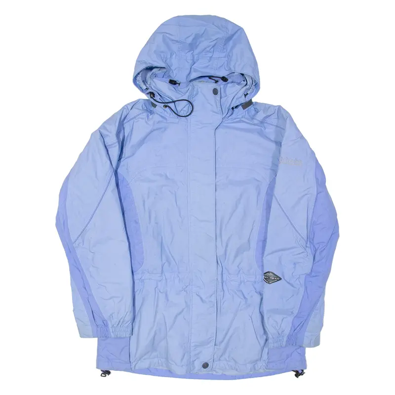 Columbia Fleece Lined Womens Coat Blue Hooded M 1
