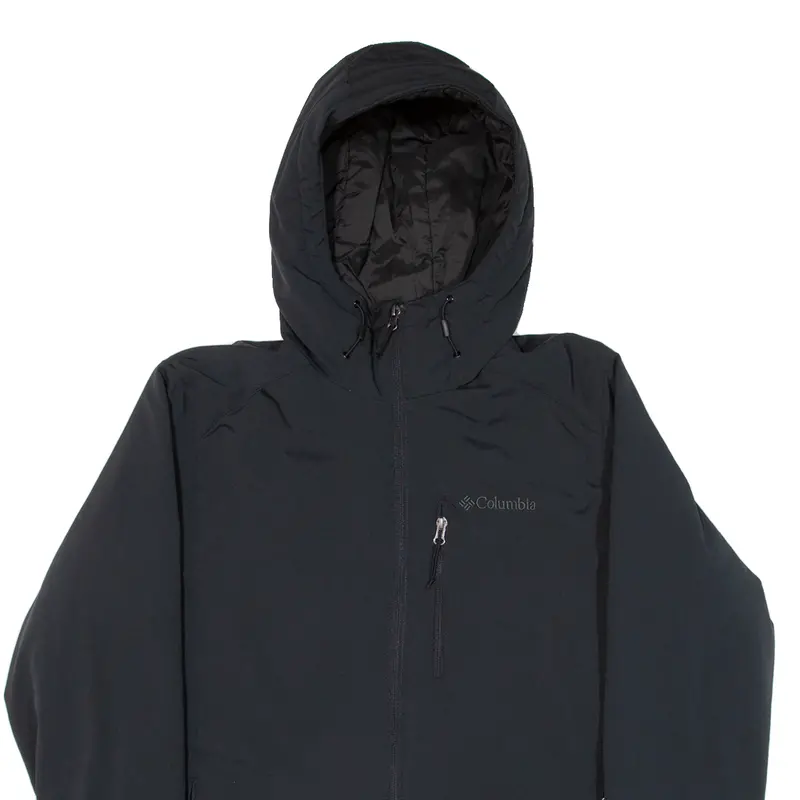 Columbia Insulated Mens Jacket Black Hooded M 2
