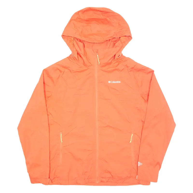 Columbia Lightweight Womens Jacket Orange Hooded Xl 1