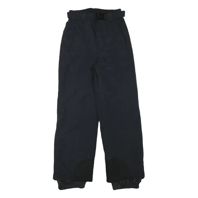 Columbia Lined Mens Polyester Blend Black Relaxed Trousers W24 L28 Outdoor Zip 1