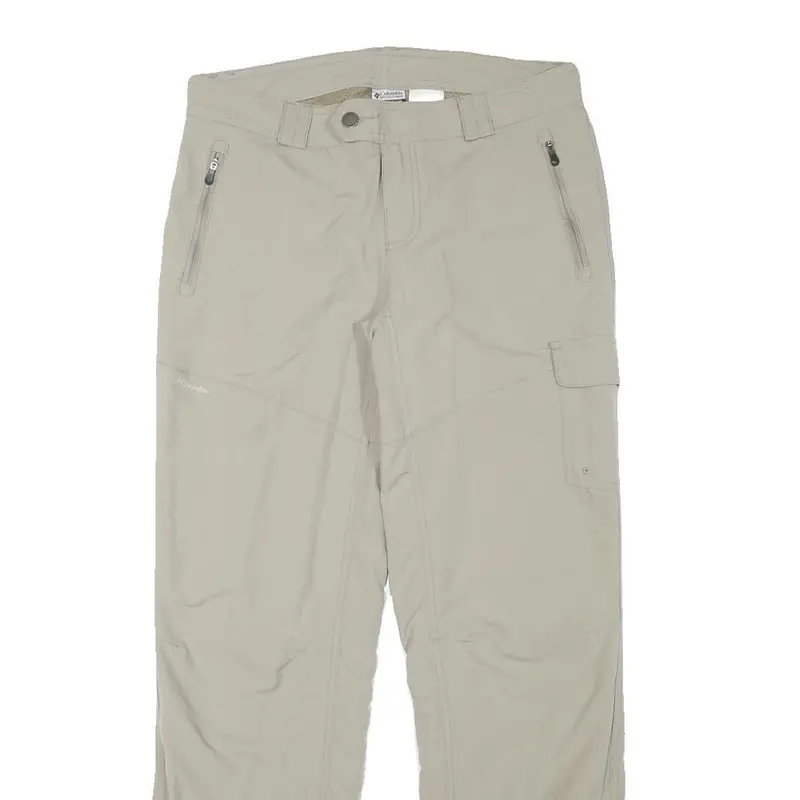 Columbia Lined Womens Regular Fit Beige Trousers W32 L30 Outdoor Zip Pocket 2