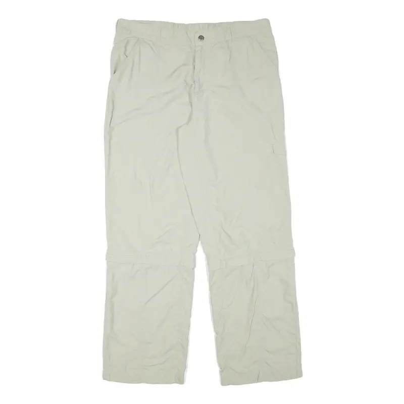 Columbia Mens Beige Relaxed Straight Trousers W36 L31 Lightweight Outdoor Zip 1