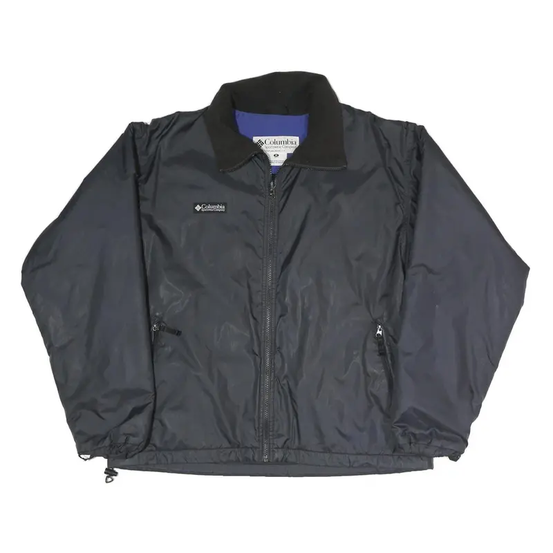 Columbia Mens Black Polyester Blend Zip Jacket M Outdoor Weatherproof Casual 1