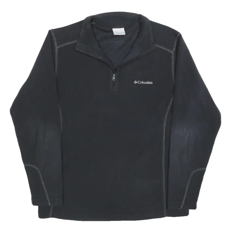 Columbia Mens Black Pullover Outdoor Jumper Plain Regular Fit Polyester Knit M 1