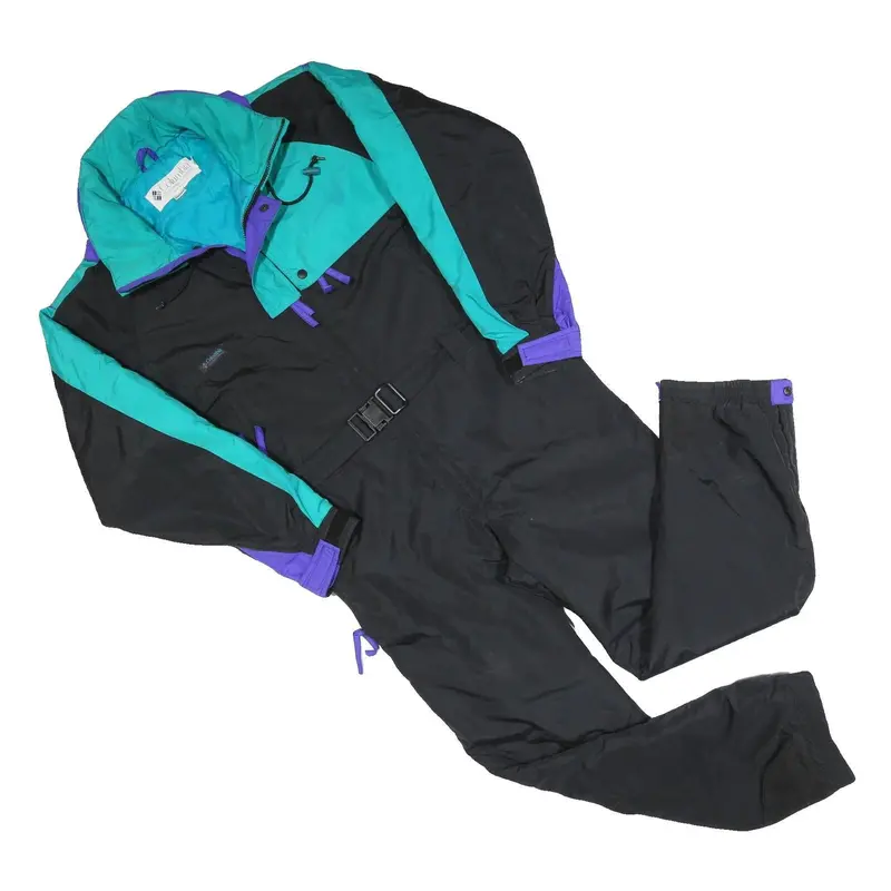 Columbia Mens Black & Teal Dungarees Relaxed Polyester M W36 L30 Outdoor Winter 1