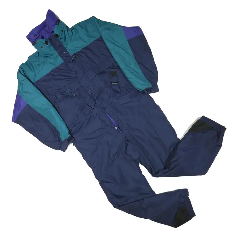 Columbia Mens Blue & Green Dungarees Regular Fit Polyester Blend L W40 L30 1