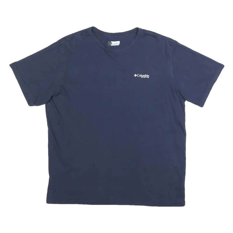 Columbia Mens Blue Pfg Graphic T-Shirt L Short Sleeve Crew Neck Performance 1
