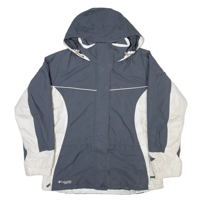 Columbia Mens Coat Grey Nylon Hooded Xl 1