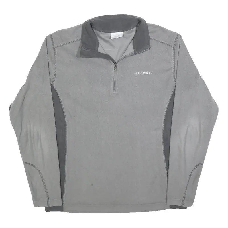 Columbia Mens Grey Outdoor Pullover Plain High Neck Basic Knit S Soft Warm 1