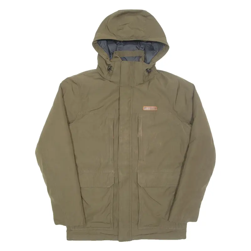 Columbia Mens Jacket Green Hooded S 1