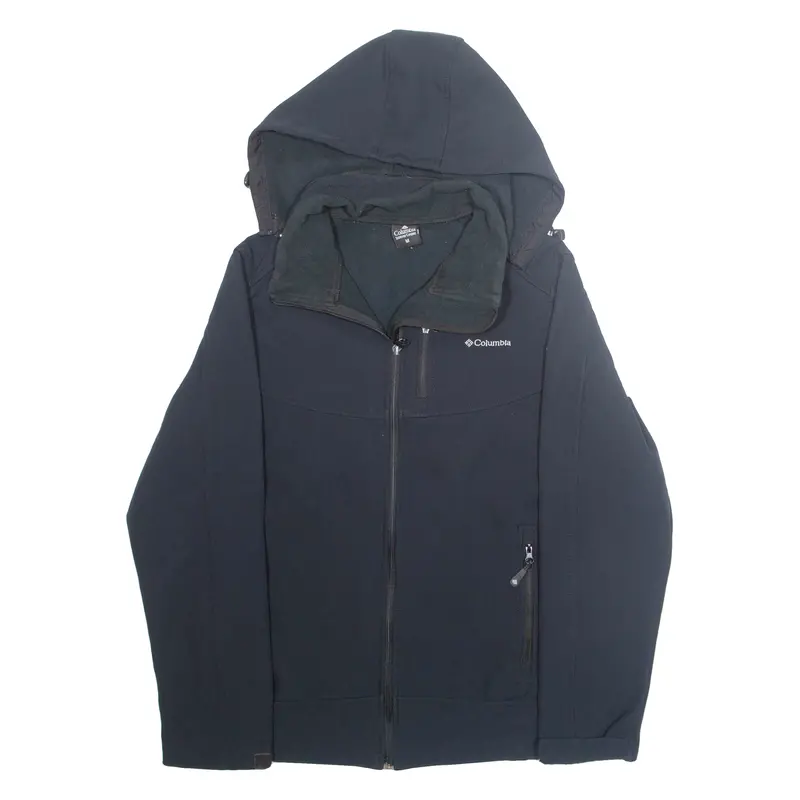 Columbia Mens Rain Jacket Black Hooded M 1