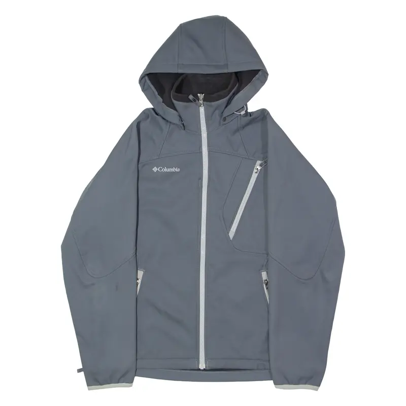 Columbia Mens Shell Jacket Grey Hooded S 1