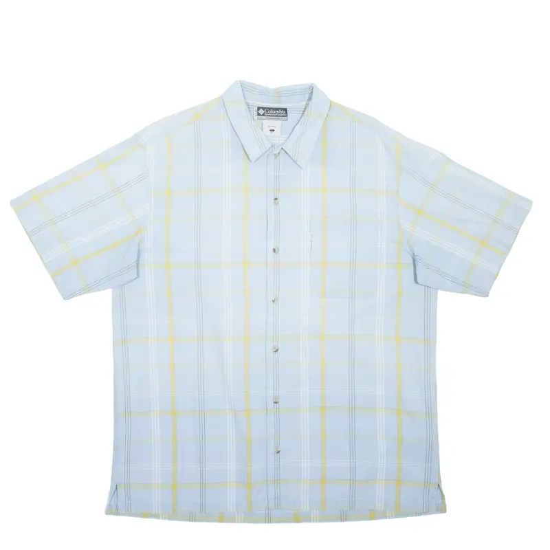 Columbia Mens Shirt Blue Check L 1