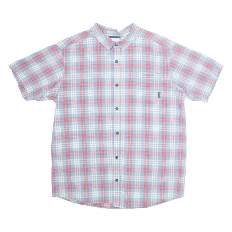 Columbia Mens Shirt Blue Check Xl 1