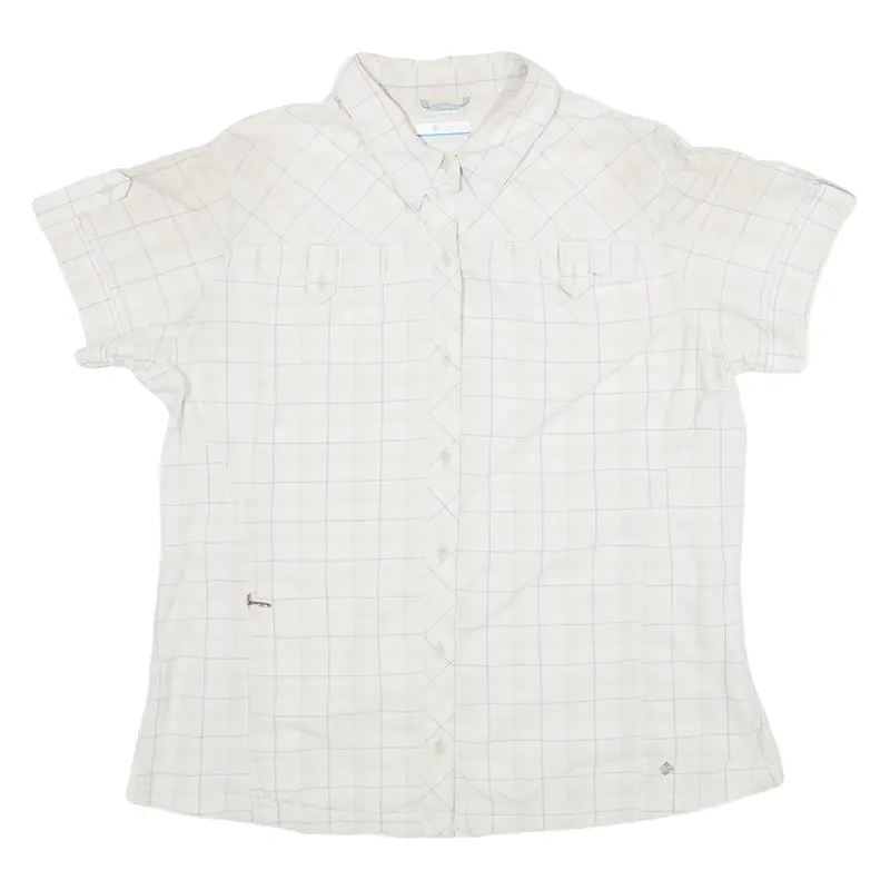 Columbia Omni Shade Sun Protection Mens Shirt Beige Check Xl 1