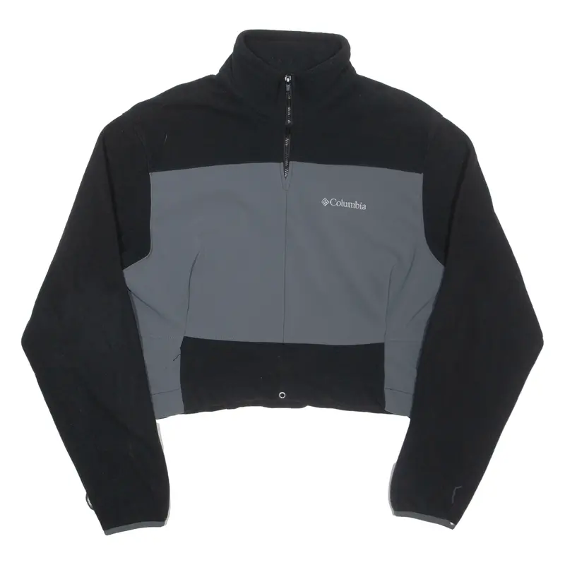 Columbia Tall Cropped Womens Fleece Black 1/4 Zip Xl 1