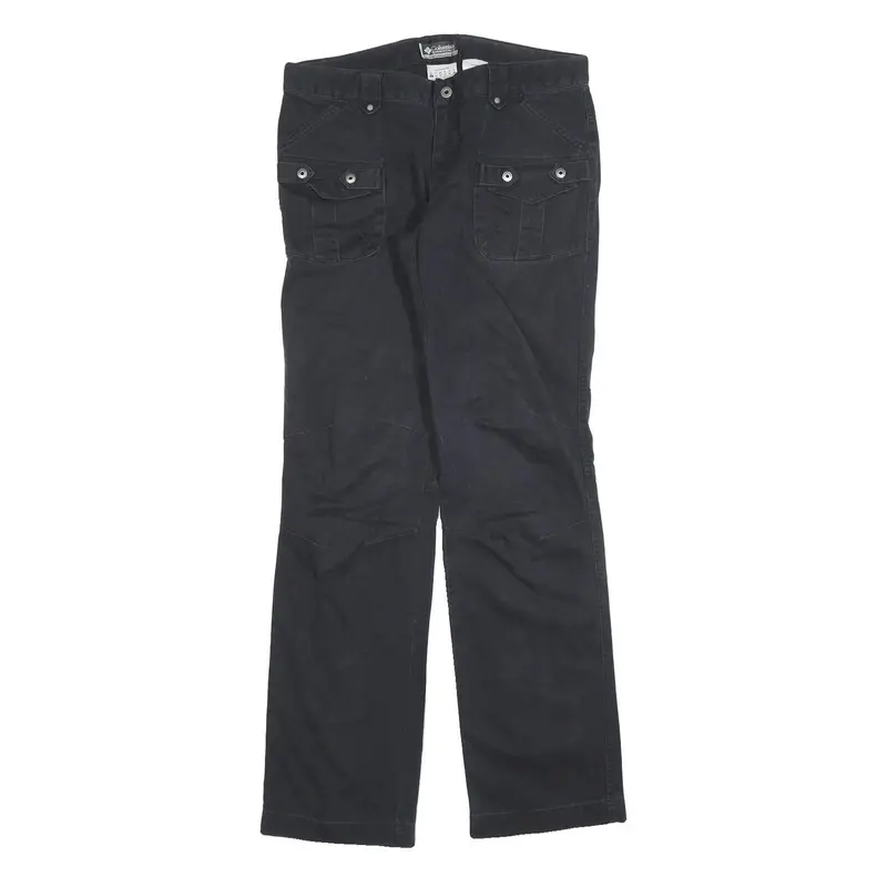 Columbia Womens Black Cotton Blend Regular Straight Trousers W32 L32 Outdoor 1
