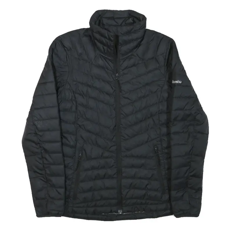 Columbia Womens Black Jacket S Polyester Blend Quilted Zip Outdoor Lightweight 1