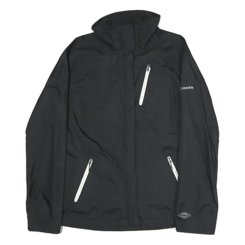 Columbia Womens Black Outdoor Jacket L Polyester Plain Zip Weatherproof 1