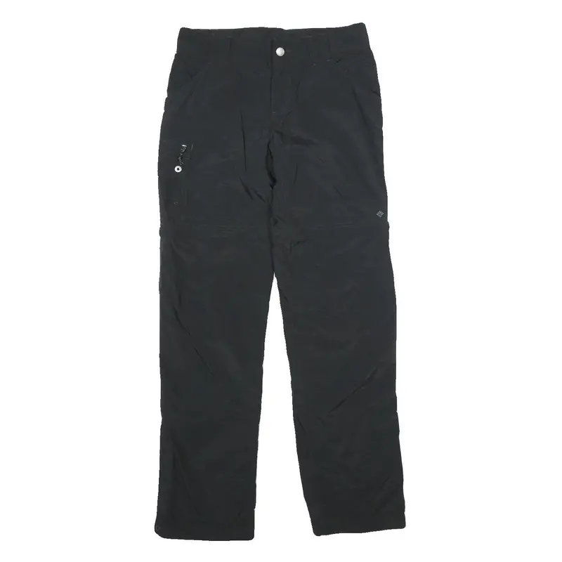 Columbia Womens Black Regular Fit Straight Leg Trousers W30 L32 Outdoor Zip 1