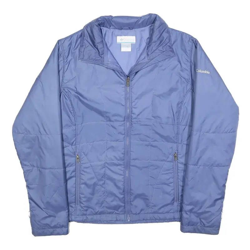 Columbia Womens Blue Jacket Xl Polyester Zip Lightweight Outdoor Casual 1