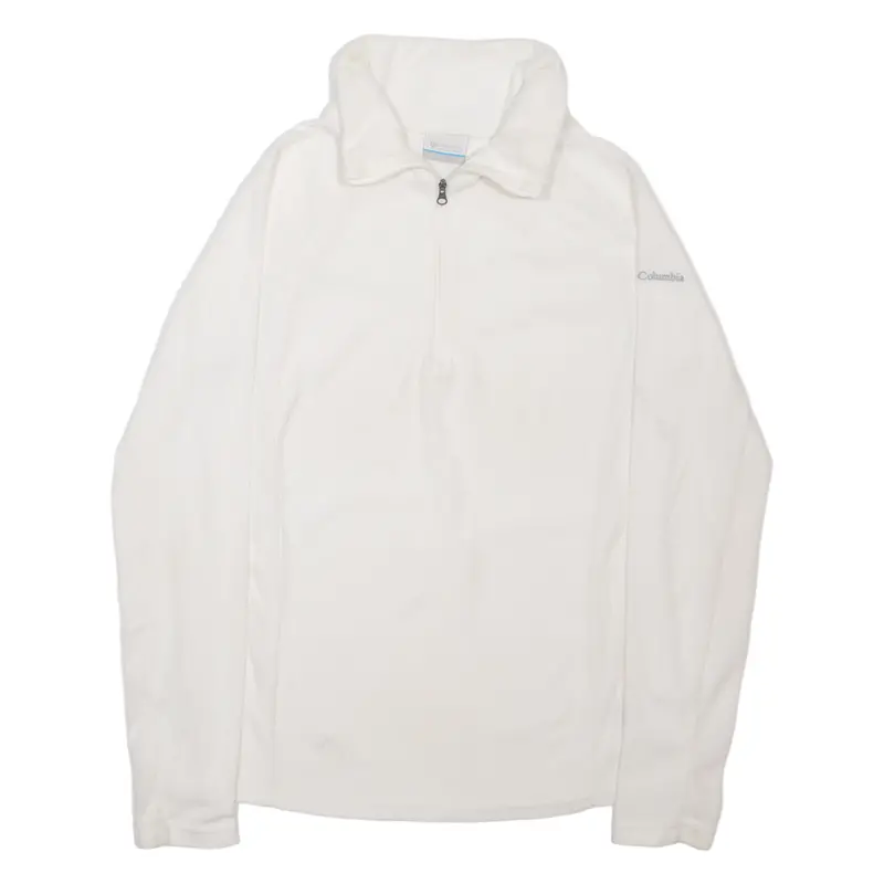 Columbia Womens Fleece White 1/4 Zip S 1