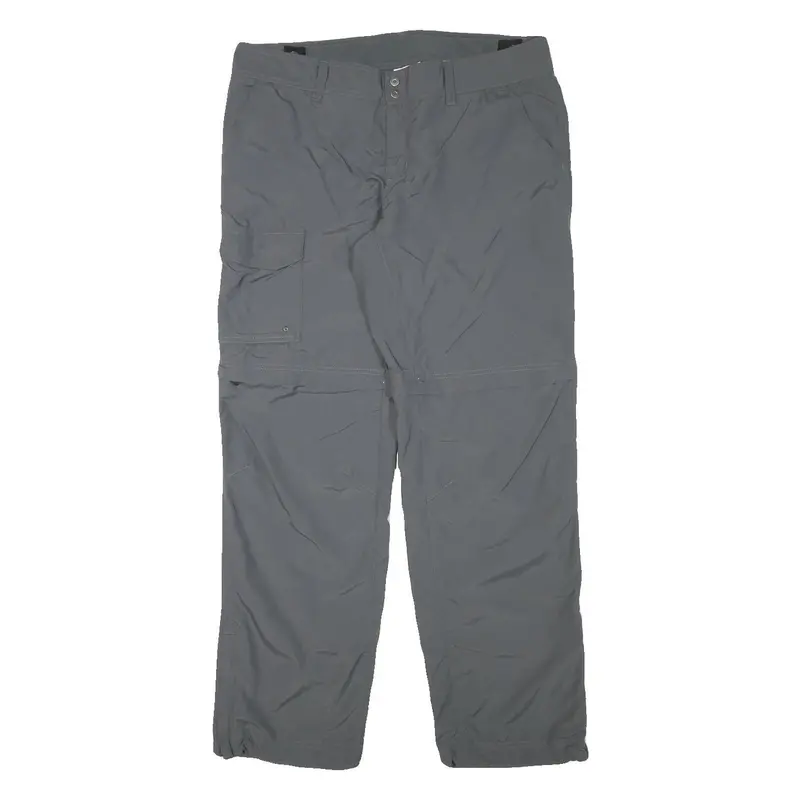 Columbia Womens Grey Polyester Blend Zip Regular Cargo Trousers W35 L31 Outdoor 1