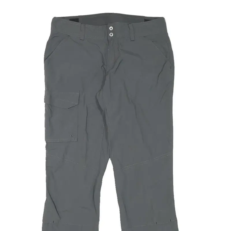 Columbia Womens Grey Regular Fit Straight Leg Trousers W29 L28 Outdoor Zip 2