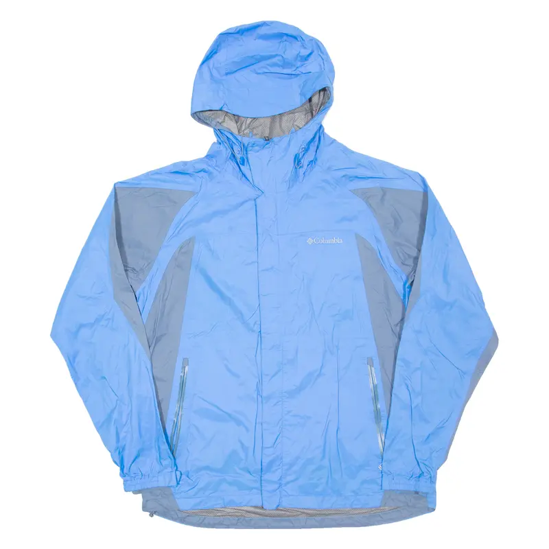 Columbia Womens Jacket Blue Nylon Hooded L 1