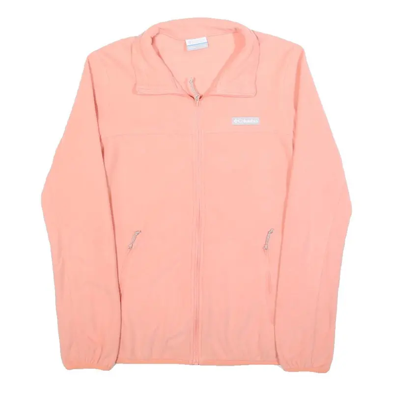 Columbia Womens Pink Jacket S Polyester Plain Zip Casual Outdoor Lightweight 1